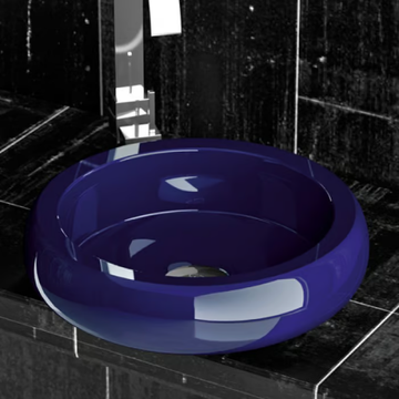 GLO BALL - Countertop oval washbasin by Glass Design - view 3